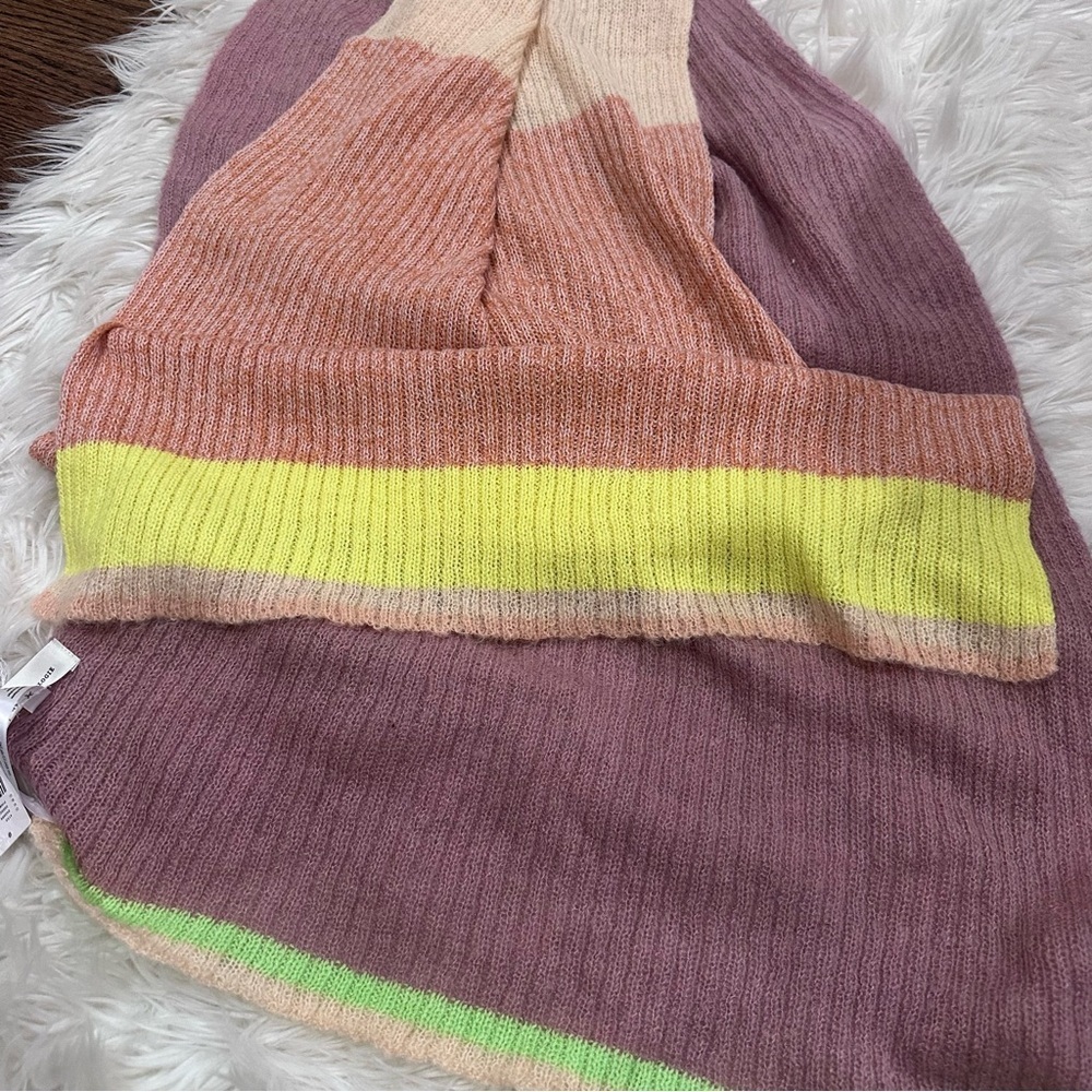 Anthropologie Color block Stripe Scarf NWT - Picture 4 of 5